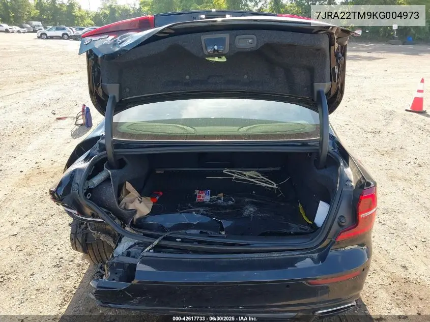 2019 Volvo S60 T6 R-Design VIN: 7JRA22TM9KG004973 Lot: 42617733