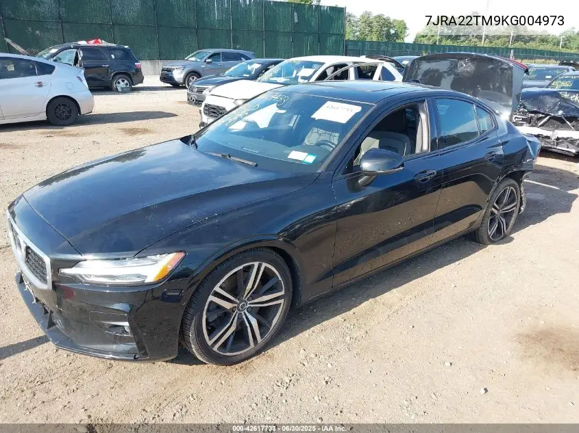 2019 Volvo S60 T6 R-Design VIN: 7JRA22TM9KG004973 Lot: 42617733