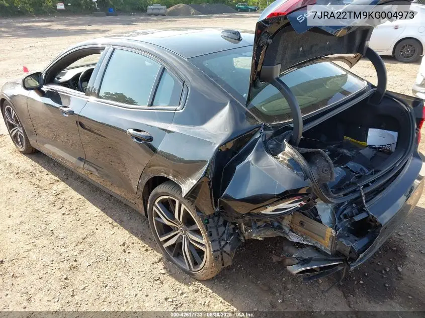 2019 Volvo S60 T6 R-Design VIN: 7JRA22TM9KG004973 Lot: 42617733