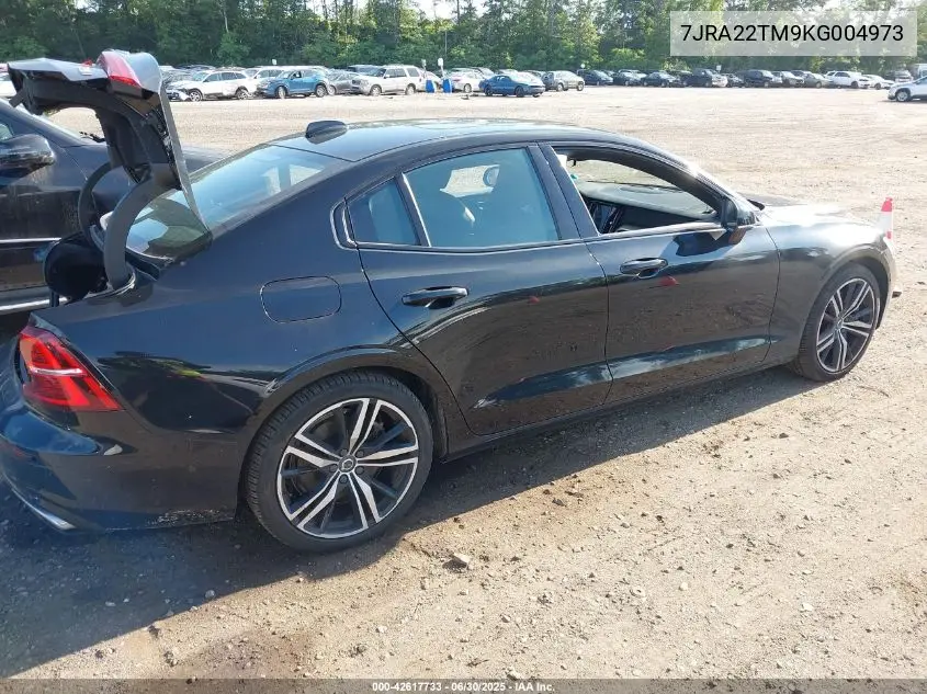 2019 Volvo S60 T6 R-Design VIN: 7JRA22TM9KG004973 Lot: 42617733
