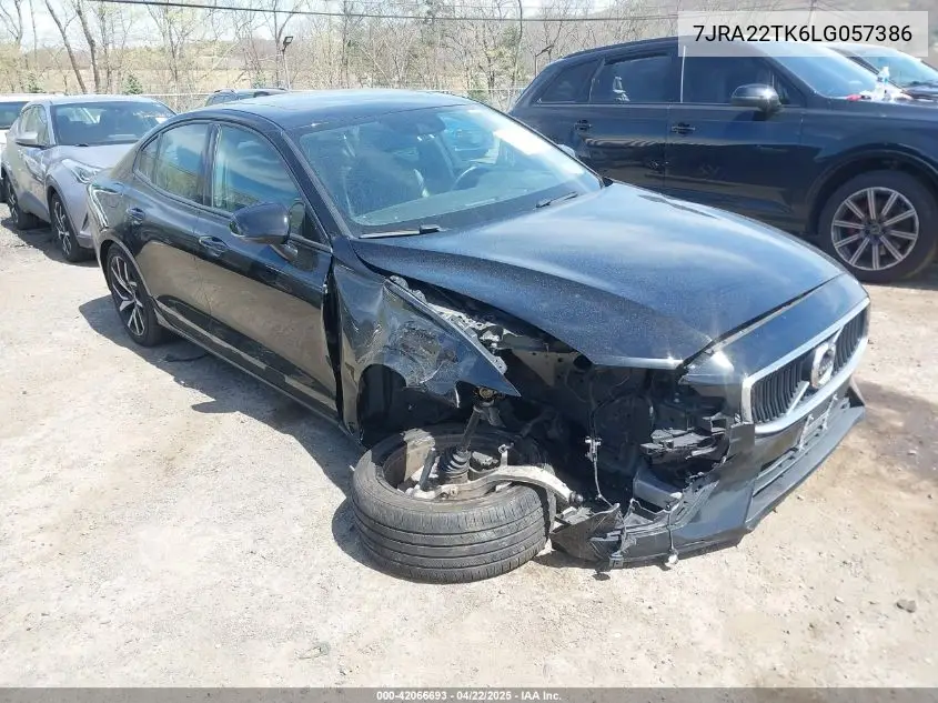 2020 Volvo S60 T6 Momentum VIN: 7JRA22TK6LG057386 Lot: 42066693