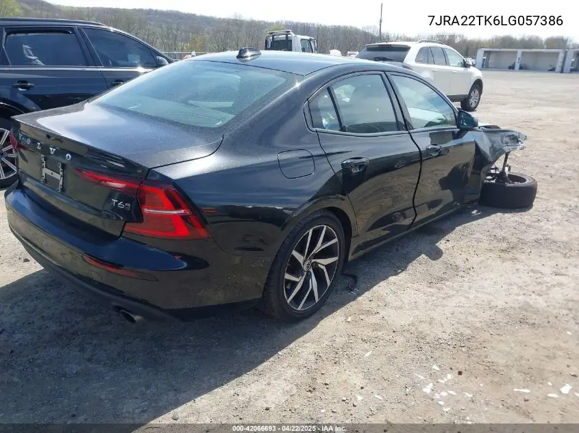 2020 Volvo S60 T6 Momentum VIN: 7JRA22TK6LG057386 Lot: 42066693