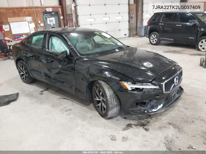 2020 Volvo S60 T6 Momentum VIN: 7JRA22TK2LG037409 Lot: 42201191