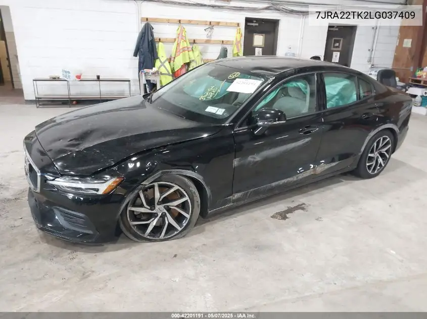 2020 Volvo S60 T6 Momentum VIN: 7JRA22TK2LG037409 Lot: 42201191