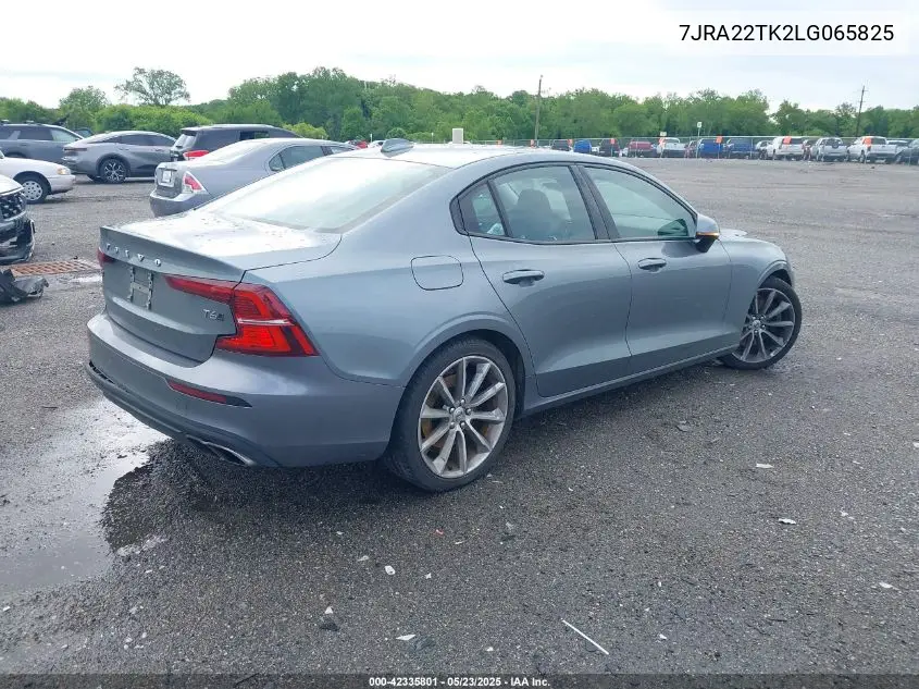 2020 Volvo S60 T6 Momentum VIN: 7JRA22TK2LG065825 Lot: 42335801