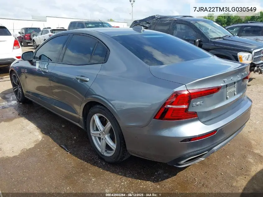 2020 Volvo S60 T6 R-Design VIN: 7JRA22TM3LG030549 Lot: 42502264