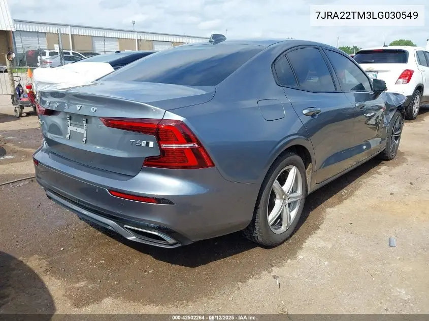 2020 Volvo S60 T6 R-Design VIN: 7JRA22TM3LG030549 Lot: 42502264