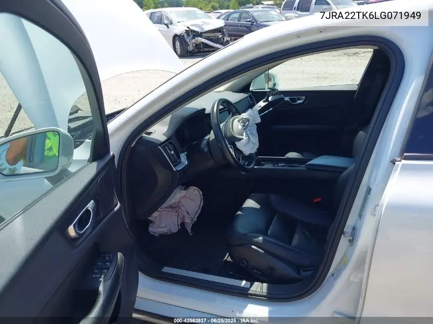 2020 Volvo S60 T6 Momentum VIN: 7JRA22TK6LG071949 Lot: 42563937