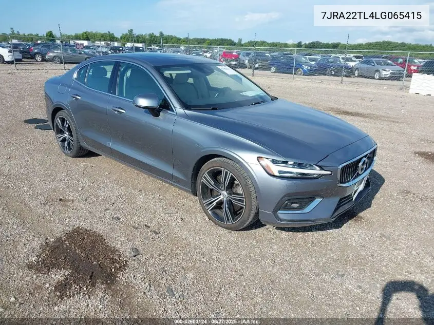 2020 Volvo S60 T6 Inscription VIN: 7JRA22TL4LG065415 Lot: 42603124