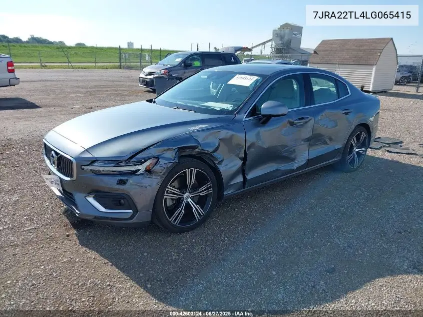 2020 Volvo S60 T6 Inscription VIN: 7JRA22TL4LG065415 Lot: 42603124
