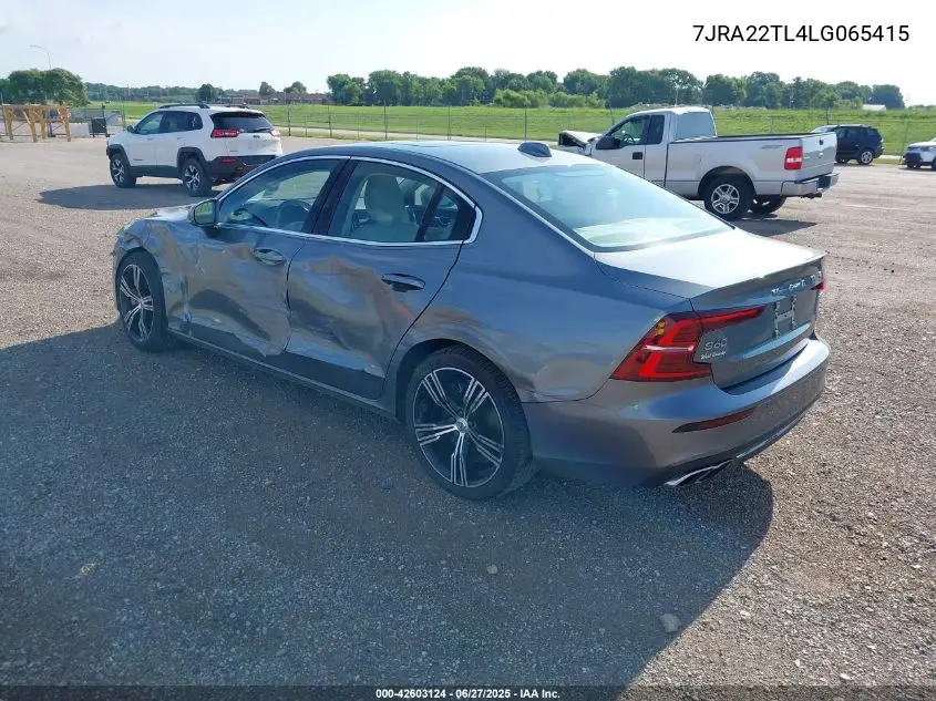 2020 Volvo S60 T6 Inscription VIN: 7JRA22TL4LG065415 Lot: 42603124