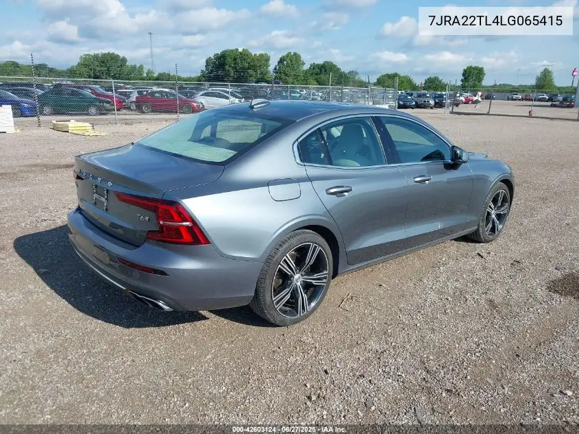2020 Volvo S60 T6 Inscription VIN: 7JRA22TL4LG065415 Lot: 42603124