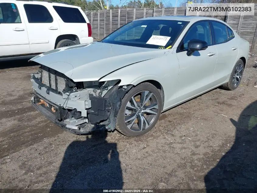 2021 Volvo S60 T6 R-Design VIN: 7JRA22TM3MG102383 Lot: 41902952