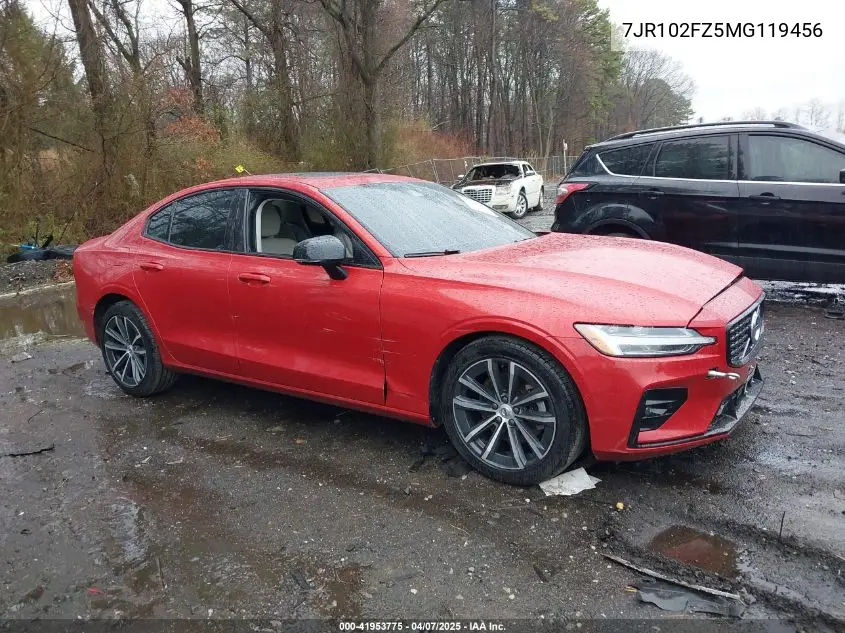 2021 Volvo S60 T5 Momentum VIN: 7JR102FZ5MG119456 Lot: 41953775