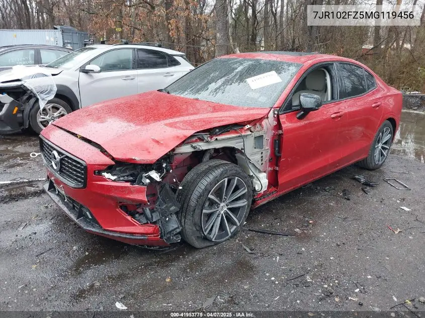 2021 Volvo S60 T5 Momentum VIN: 7JR102FZ5MG119456 Lot: 41953775