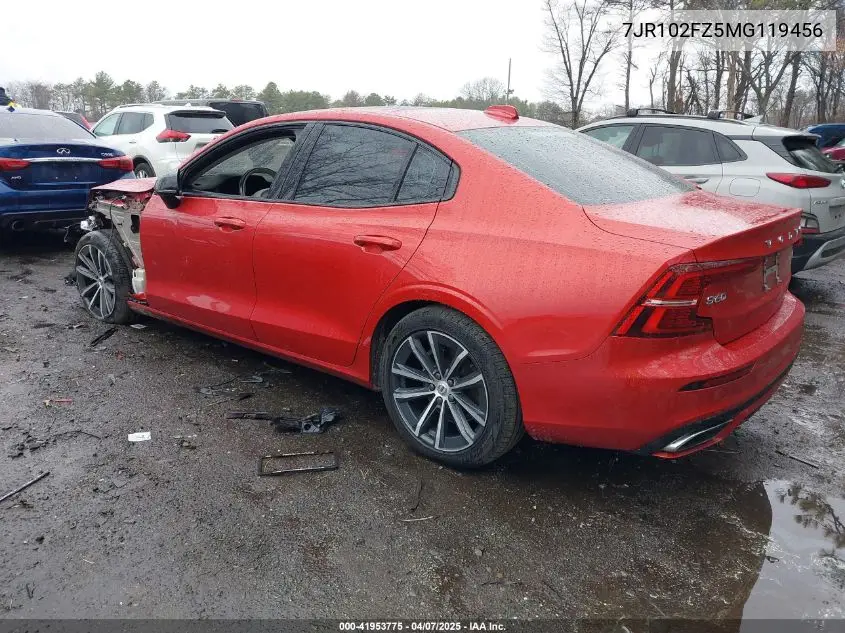 2021 Volvo S60 T5 Momentum VIN: 7JR102FZ5MG119456 Lot: 41953775