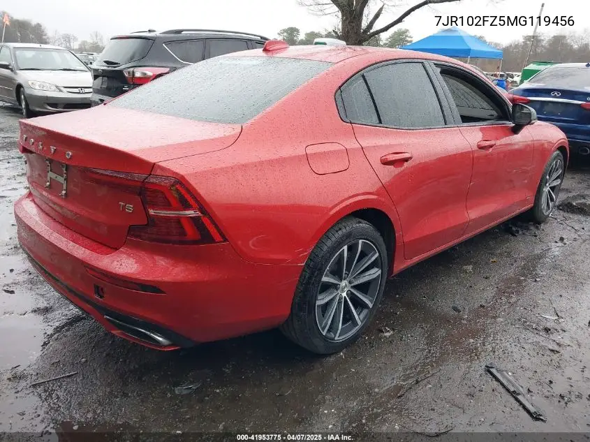 2021 Volvo S60 T5 Momentum VIN: 7JR102FZ5MG119456 Lot: 41953775