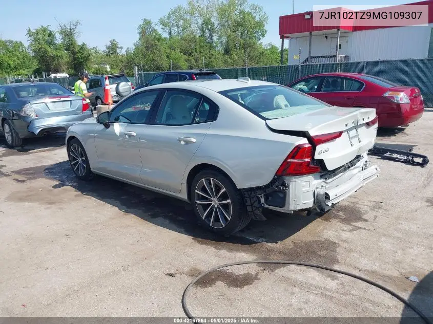 2021 Volvo S60 T5 Momentum VIN: 7JR102TZ9MG109307 Lot: 42167864