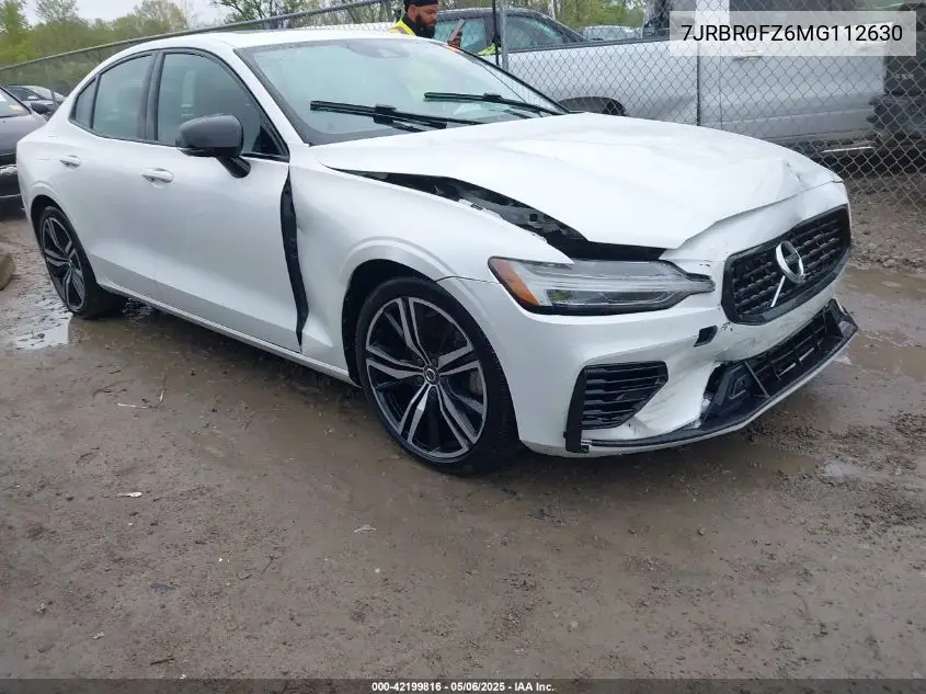 2021 Volvo S60 Recharge Plug-In Hybrid T8 R-Design Expression VIN: 7JRBR0FZ6MG112630 Lot: 42199816