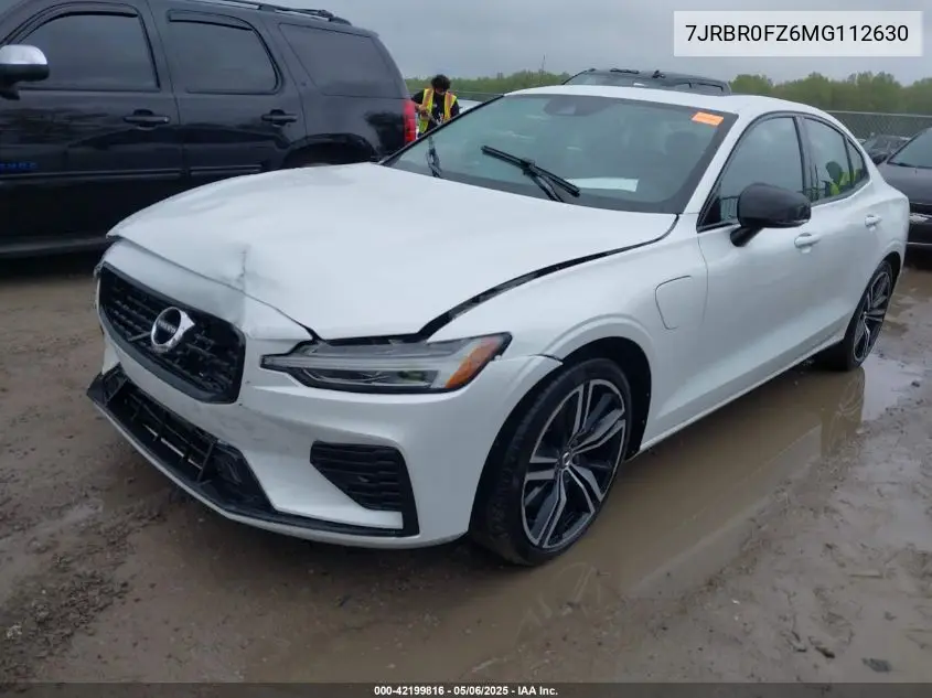 2021 Volvo S60 Recharge Plug-In Hybrid T8 R-Design Expression VIN: 7JRBR0FZ6MG112630 Lot: 42199816