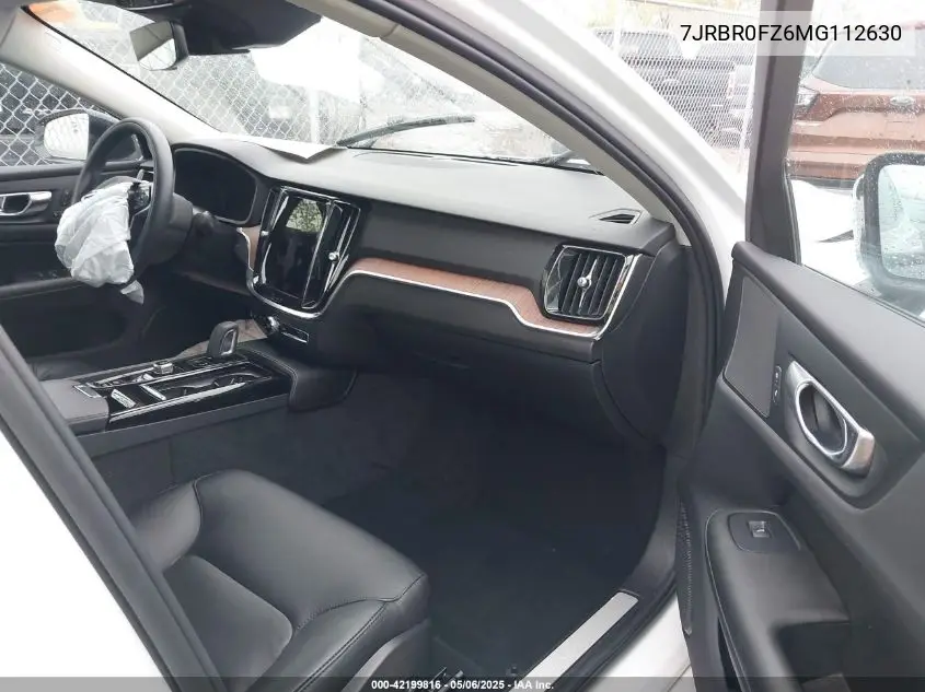 2021 Volvo S60 Recharge Plug-In Hybrid T8 R-Design Expression VIN: 7JRBR0FZ6MG112630 Lot: 42199816