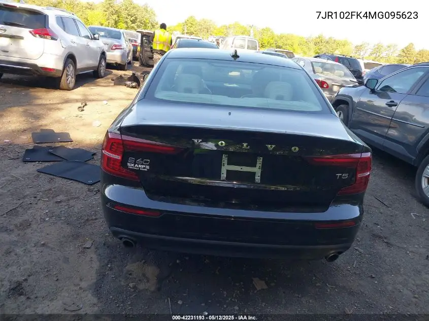 2021 Volvo S60 T5 Momentum VIN: 7JR102FK4MG095623 Lot: 42231193