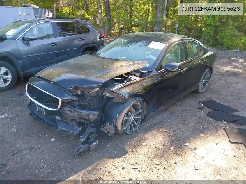 2021 Volvo S60 T5 Momentum VIN: 7JR102FK4MG095623 Lot: 42231193