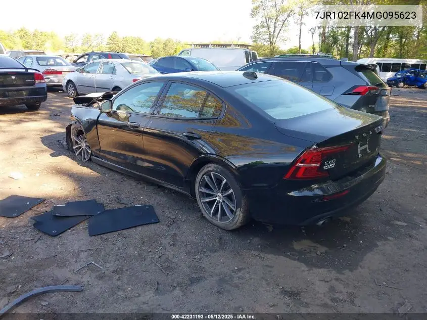 2021 Volvo S60 T5 Momentum VIN: 7JR102FK4MG095623 Lot: 42231193