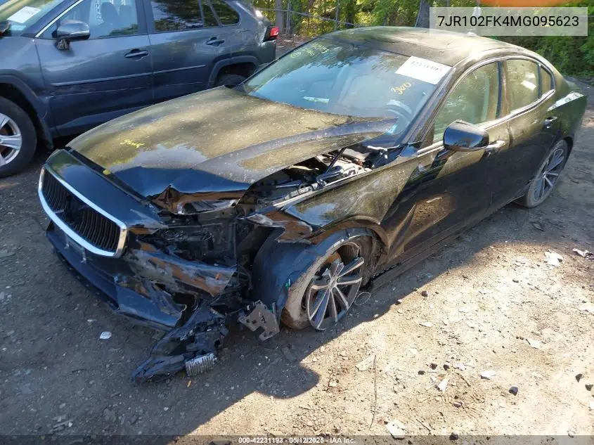 2021 Volvo S60 T5 Momentum VIN: 7JR102FK4MG095623 Lot: 42231193