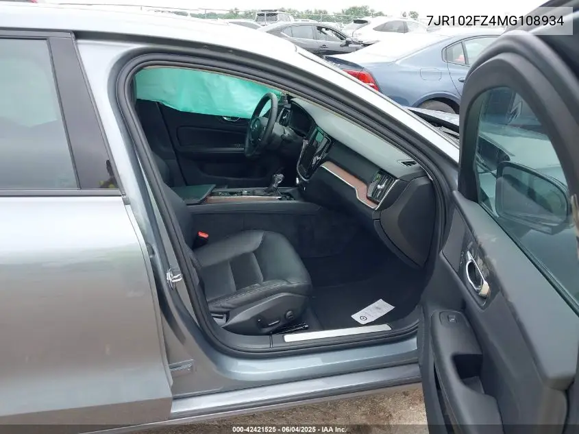 2021 Volvo S60 T5 Momentum VIN: 7JR102FZ4MG108934 Lot: 42421525
