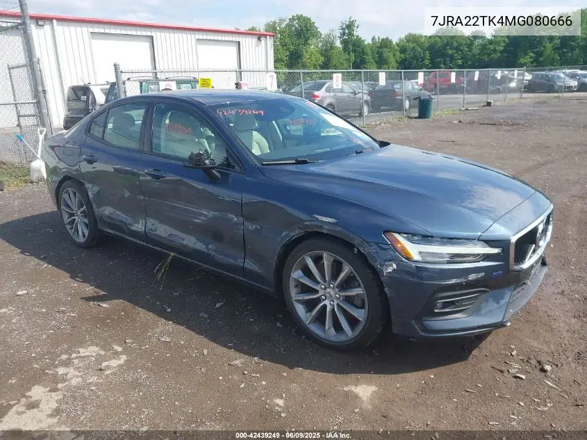 2021 Volvo S60 T6 Momentum VIN: 7JRA22TK4MG080666 Lot: 42439249