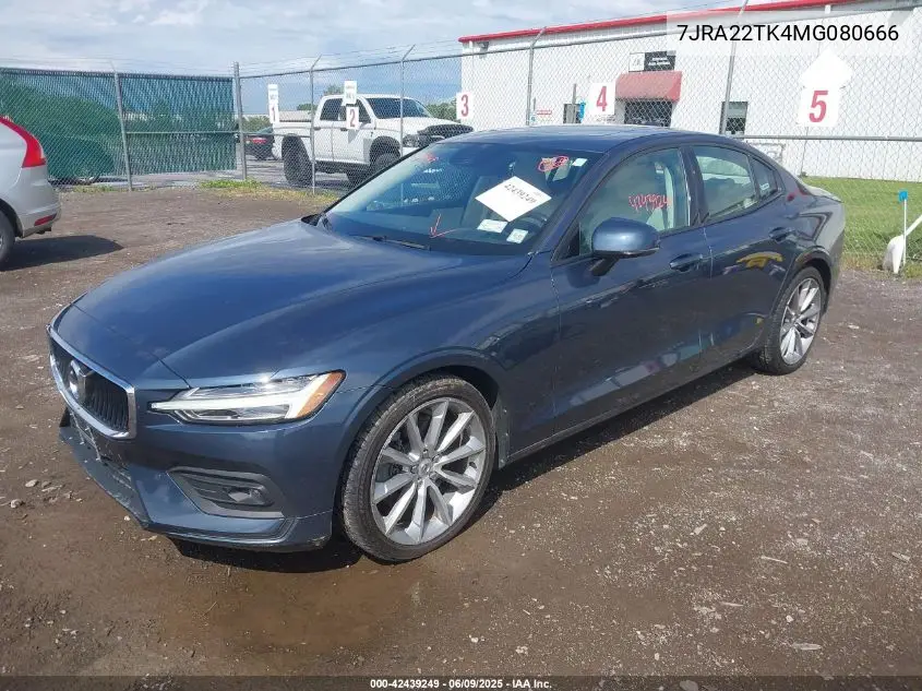 2021 Volvo S60 T6 Momentum VIN: 7JRA22TK4MG080666 Lot: 42439249