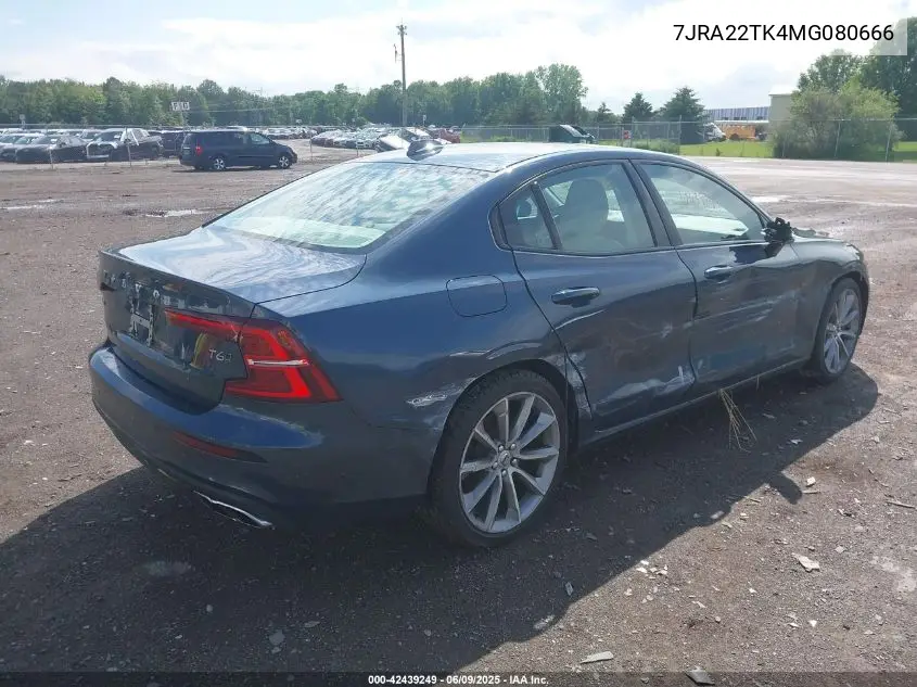 2021 Volvo S60 T6 Momentum VIN: 7JRA22TK4MG080666 Lot: 42439249