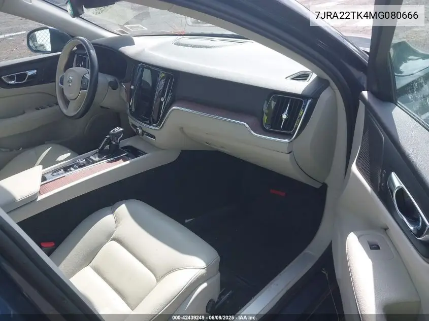 2021 Volvo S60 T6 Momentum VIN: 7JRA22TK4MG080666 Lot: 42439249