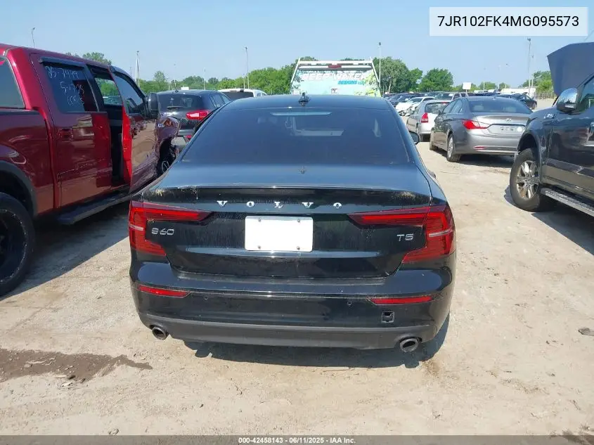 2021 Volvo S60 T5 Momentum VIN: 7JR102FK4MG095573 Lot: 42458143