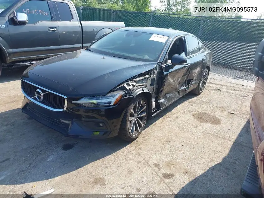 2021 Volvo S60 T5 Momentum VIN: 7JR102FK4MG095573 Lot: 42458143