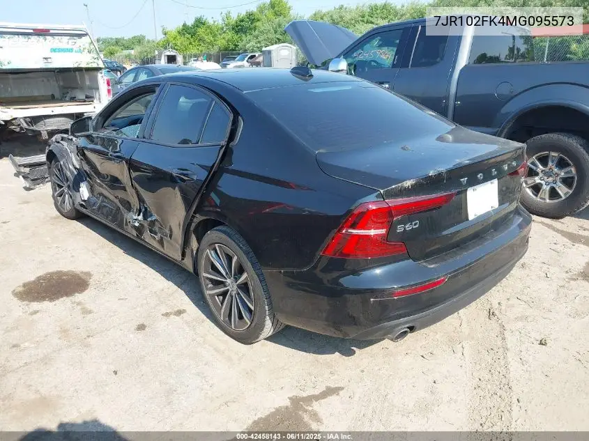 2021 Volvo S60 T5 Momentum VIN: 7JR102FK4MG095573 Lot: 42458143