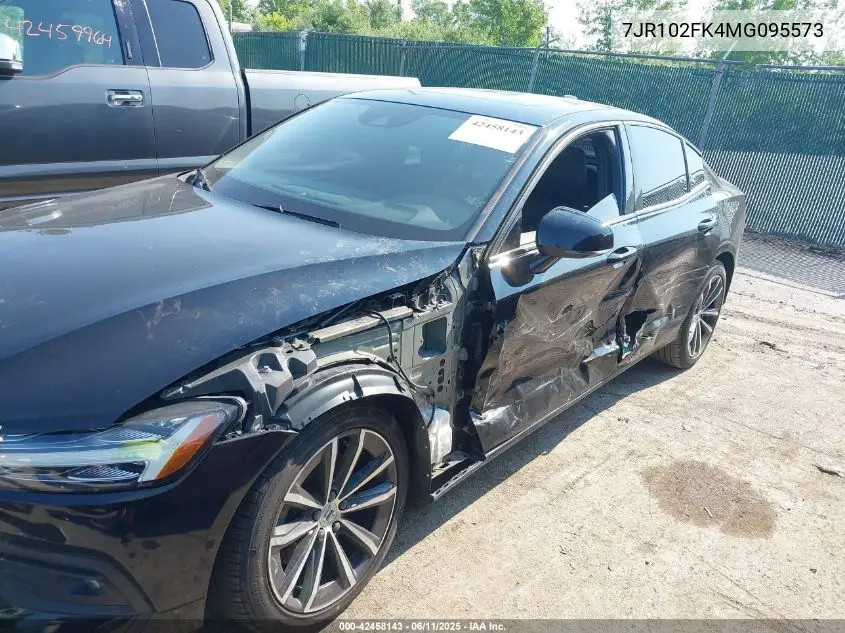 2021 Volvo S60 T5 Momentum VIN: 7JR102FK4MG095573 Lot: 42458143