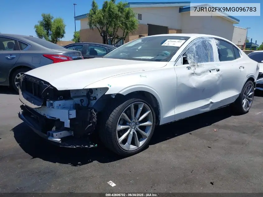 2021 Volvo S60 T5 Momentum VIN: 7JR102FK9MG096783 Lot: 42606702