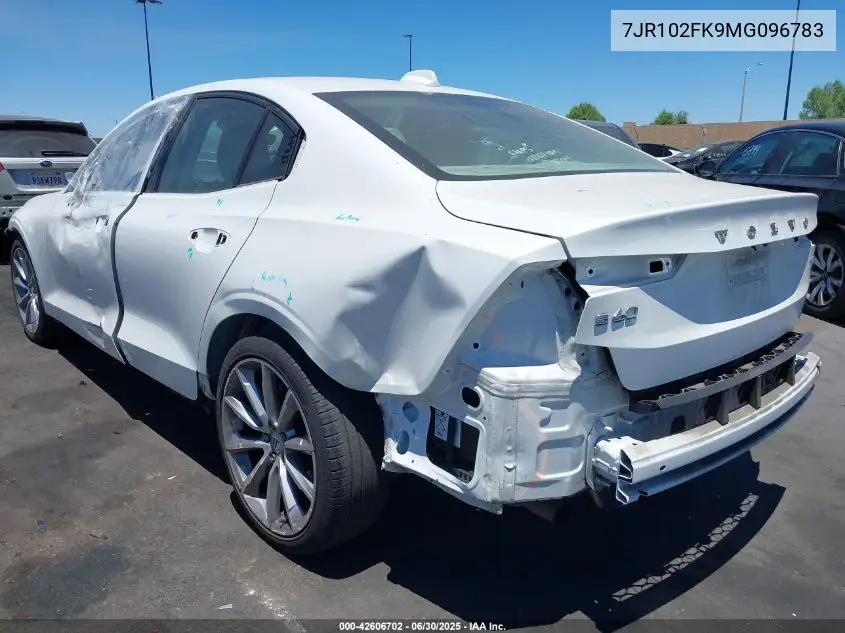 2021 Volvo S60 T5 Momentum VIN: 7JR102FK9MG096783 Lot: 42606702