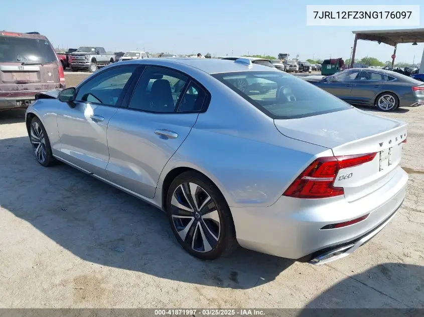 2022 Volvo S60 B5 Inscription/B5 Momentum VIN: 7JRL12FZ3NG176097 Lot: 41871997