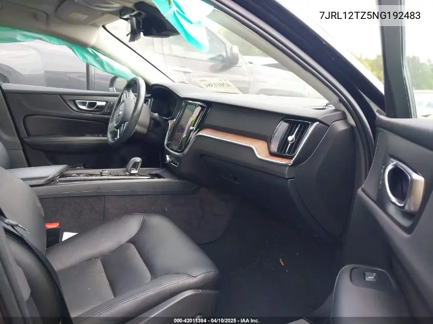 2022 Volvo S60 B5 Black Edition Momentum/B5 Inscription/B5 Momentum VIN: 7JRL12TZ5NG192483 Lot: 42011384