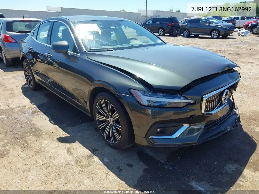 2022 Volvo S60 B5 Inscription VIN: 7JRL12TL3NG162992 Lot: 42160915