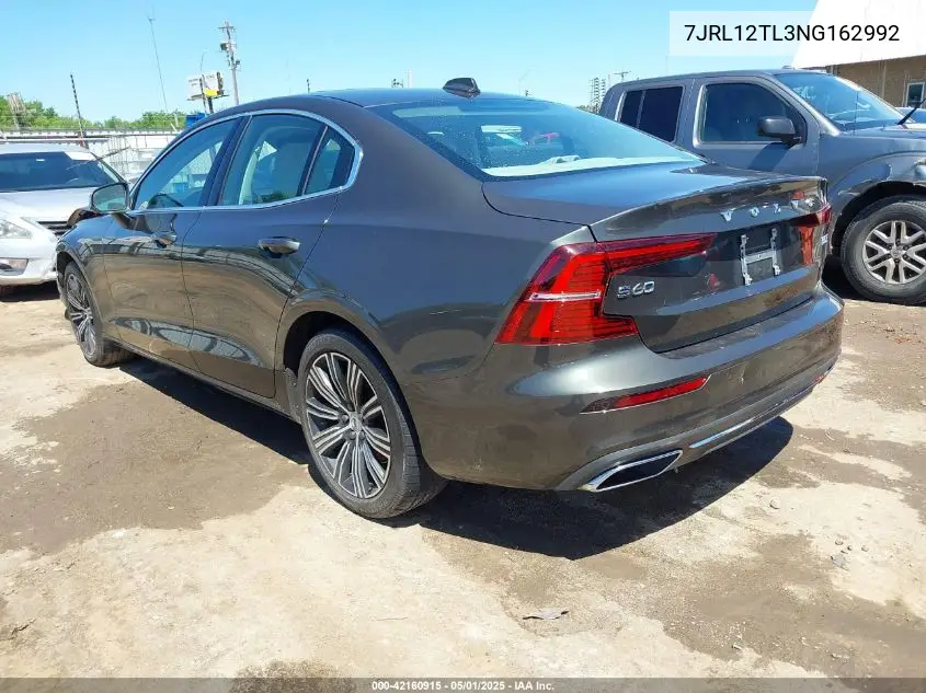 2022 Volvo S60 B5 Inscription VIN: 7JRL12TL3NG162992 Lot: 42160915