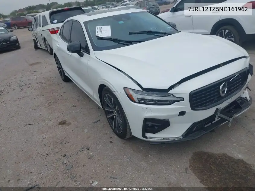 2022 Volvo S60 B5 Momentum VIN: 7JRL12TZ5NG161962 Lot: 42289592