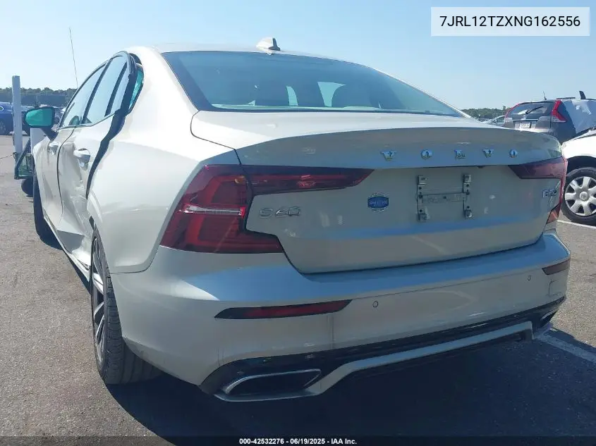 2022 Volvo S60 B5 Momentum VIN: 7JRL12TZXNG162556 Lot: 42532276
