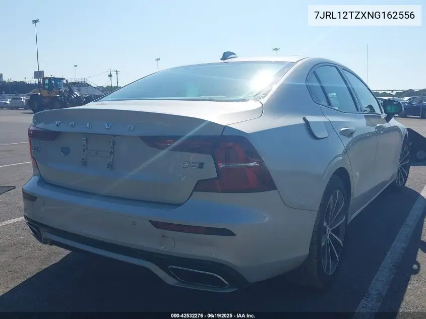 2022 Volvo S60 B5 Momentum VIN: 7JRL12TZXNG162556 Lot: 42532276