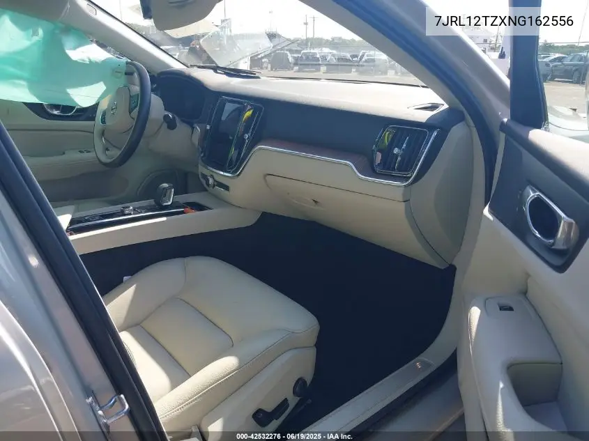 2022 Volvo S60 B5 Momentum VIN: 7JRL12TZXNG162556 Lot: 42532276