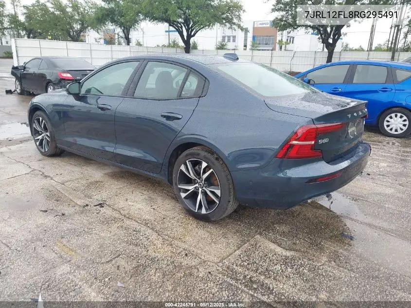 2024 Volvo S60 B5 Plus Dark Theme VIN: 7JRL12FL8RG295491 Lot: 42245791