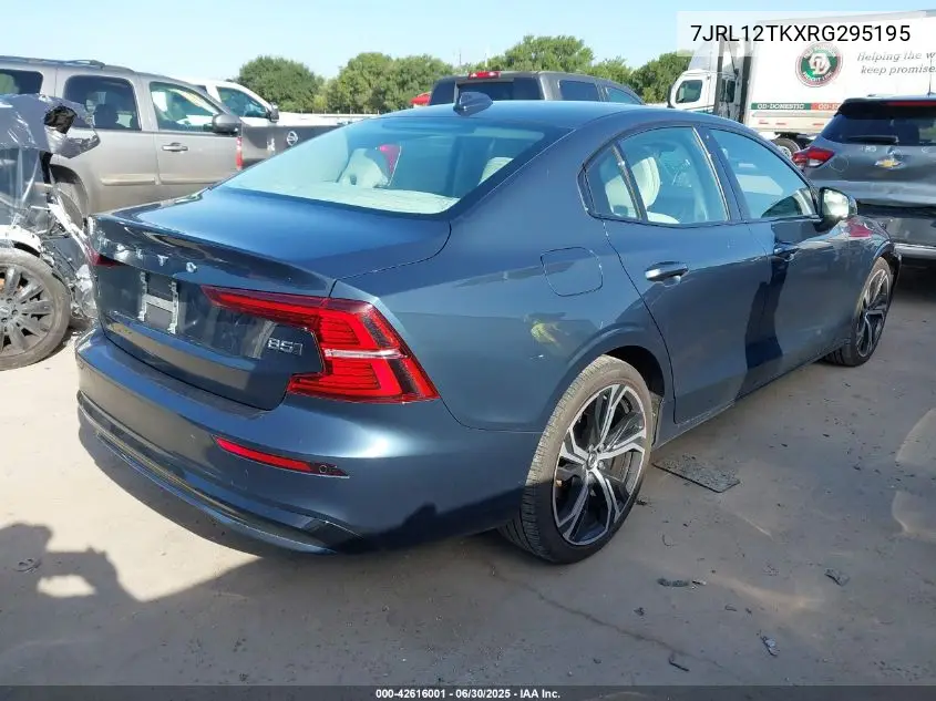 2024 Volvo S60 B5 Core Dark Theme VIN: 7JRL12TKXRG295195 Lot: 42616001